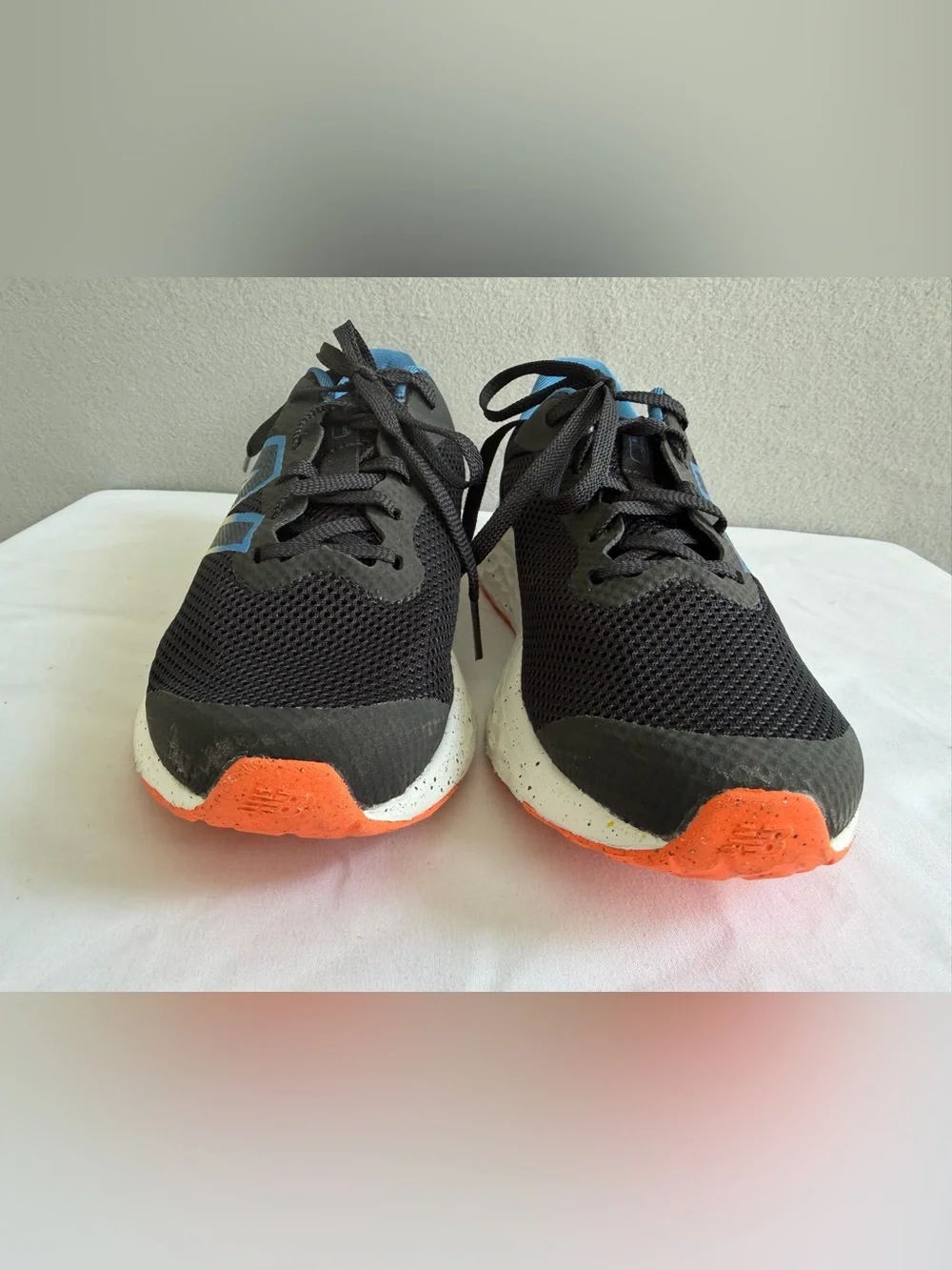 New Balance Fresh Foam Running Shoes Kids s5 Orange Blue
